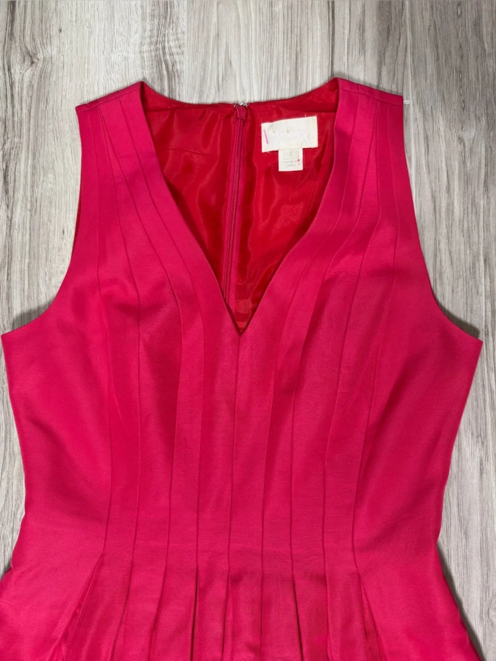 J.Crew Kami Dress in Classic Faille Pink V-Neck Fit & Flare With Pockets!